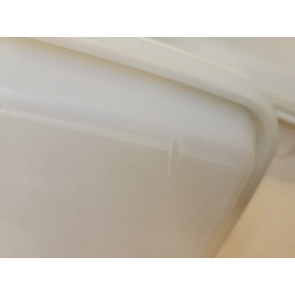 Tupperware Freeze N Save Ice Cream Keeper Set 2 Beige Rectangular Containers
